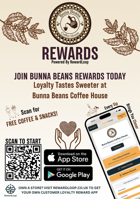 RewardLoop branded Bunna Beans launch poster