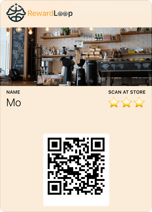 RewardLoop wallet pass view as a quick-access convenience layer