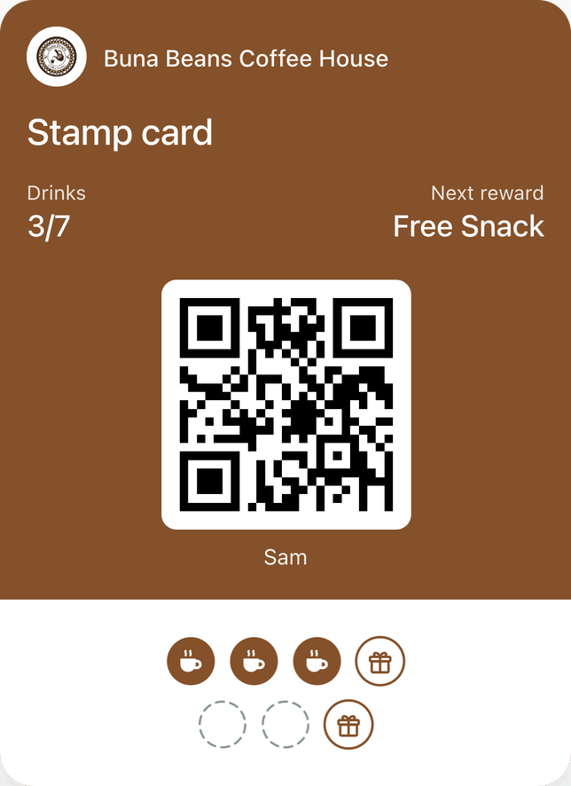 The same example card in Google Wallet